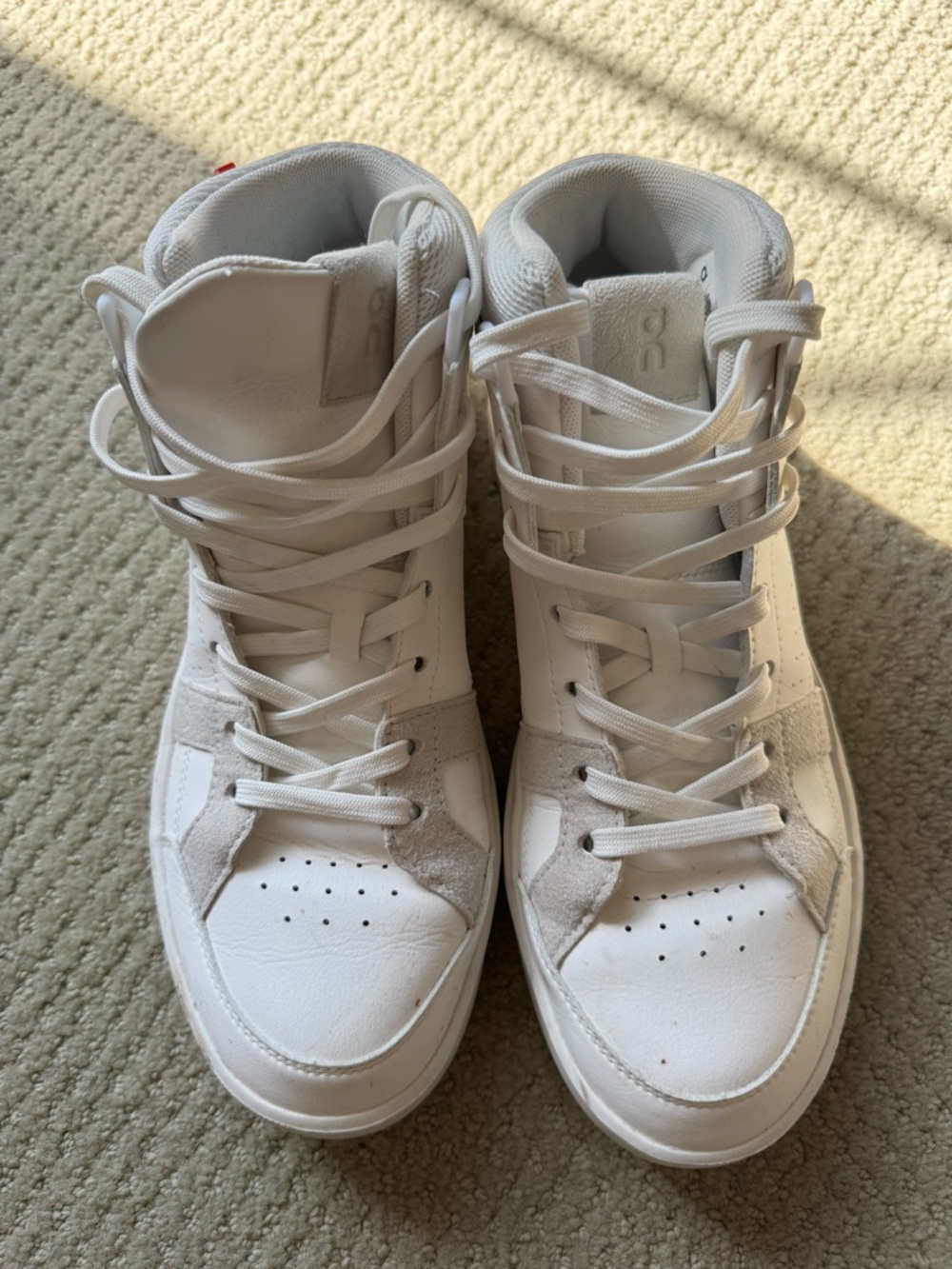 On Running White High-Top Sneakers